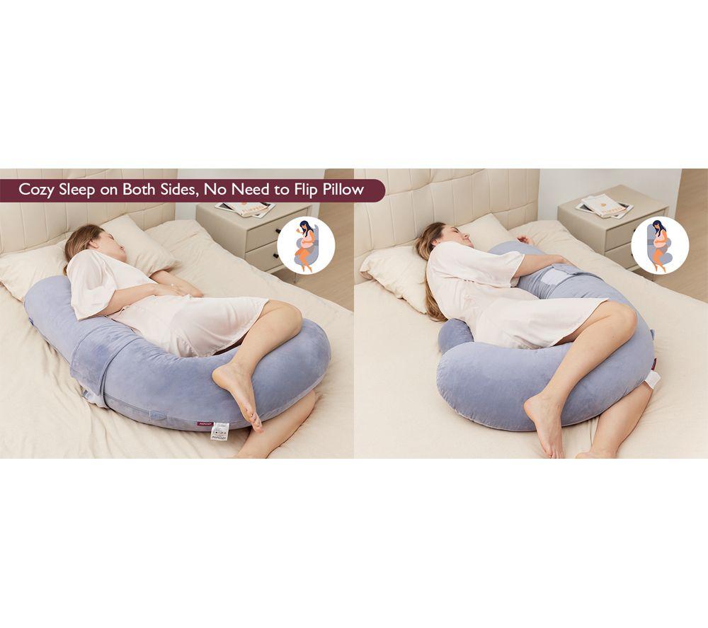 MOMCOZY PP006-GR00NB-C F Shaped Pregnancy Pillow - Purple image number 8 of 9