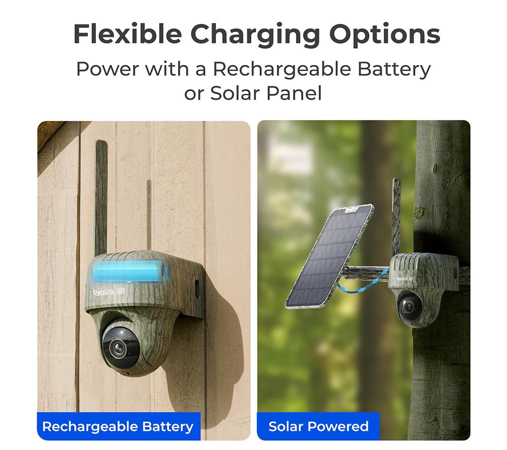 REOLINK Go Series G450 4K Ultra HD 4G LTE Outdoor Wildlife Battery Camera with Solar Panel & 32 GB Memory Card - Green image number 3 of 8