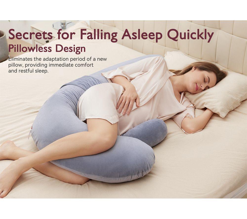 MOMCOZY F-Shaped Pregnancy Pillow - Grey image number 4 of 5