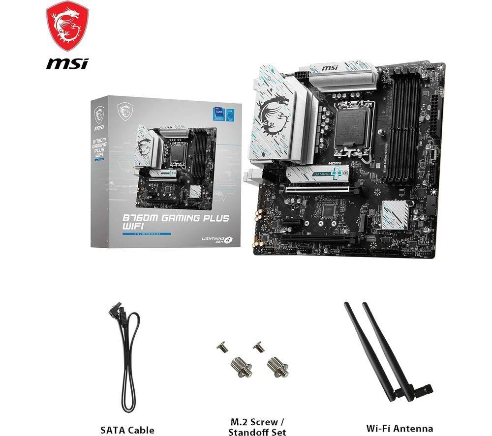 MSI B760M GAMING PLUS WIFI LGA1700 Motherboard image number 4 of 4