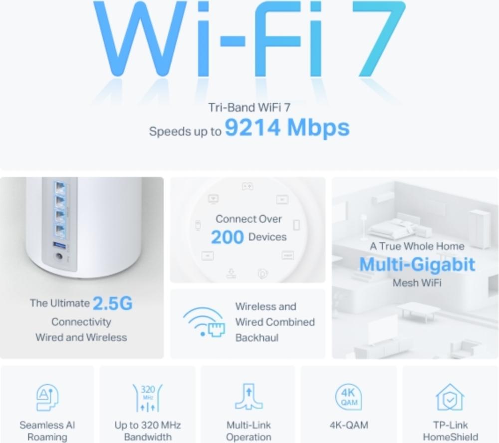 TP-LINK Deco BE65 Whole Home WiFi System - Triple Pack image number 4 of 12