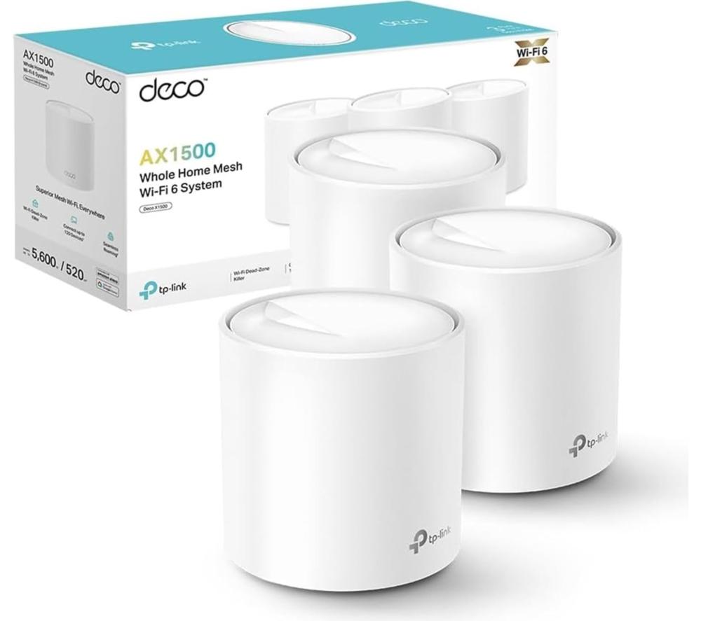 TP-LINK Deco X1500 Whole Home Mesh WiFi 6 System - Triple Pack image number 2 of 7