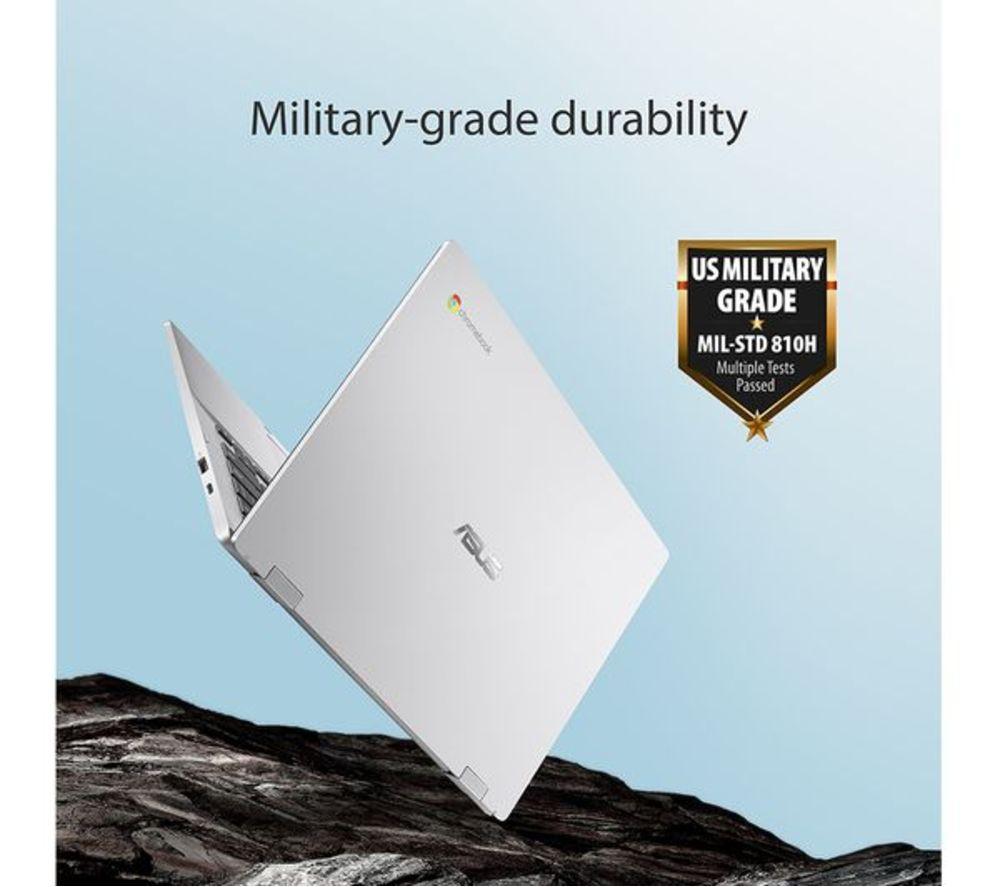 ASUS CX1 14" Refurbished Chromebook - Intel&reg; Celeron&reg;, 64 GB eMMC, Silver (Excellent Condition) image number 6 of 10