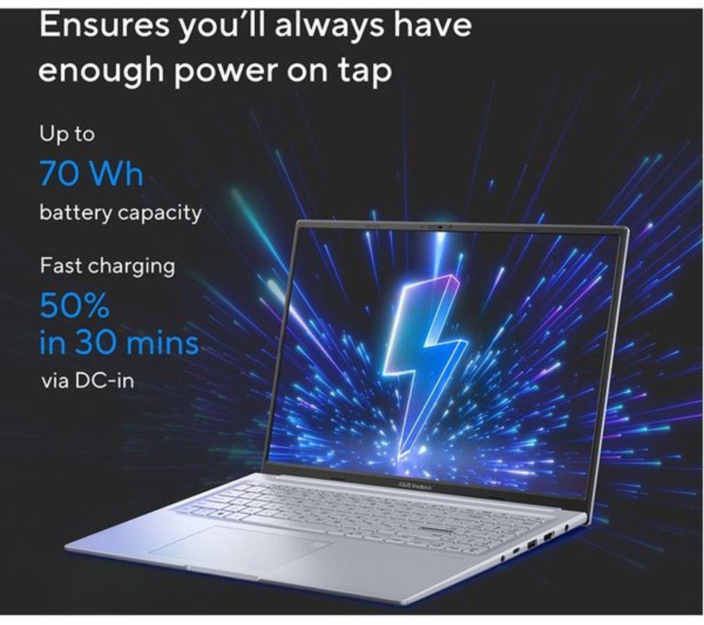 ASUS Vivobook 16X K3605ZF 16" Refurbished Laptop - Intel&reg; Core&trade; i5, 512 GB SSD, Silver (Excellent Condition) image number 7 of 8