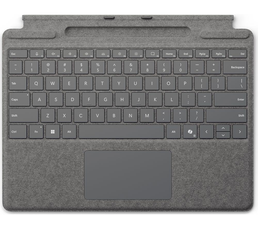 MICROSOFT Surface Pro Typecover - Alcantara Platinum, Silver/Grey