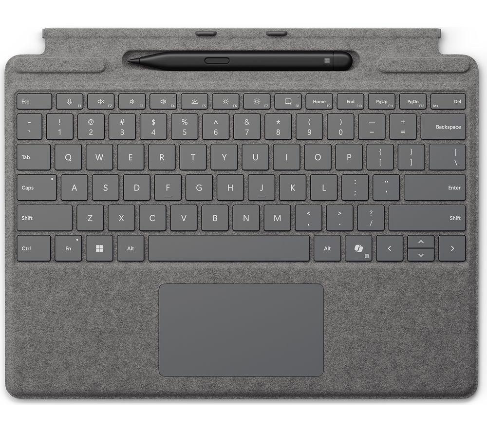 MICROSOFT Surface Pro Typecover & Surface Slim Pen 2 Bundle - Platinum Sapphire, Silver/Grey