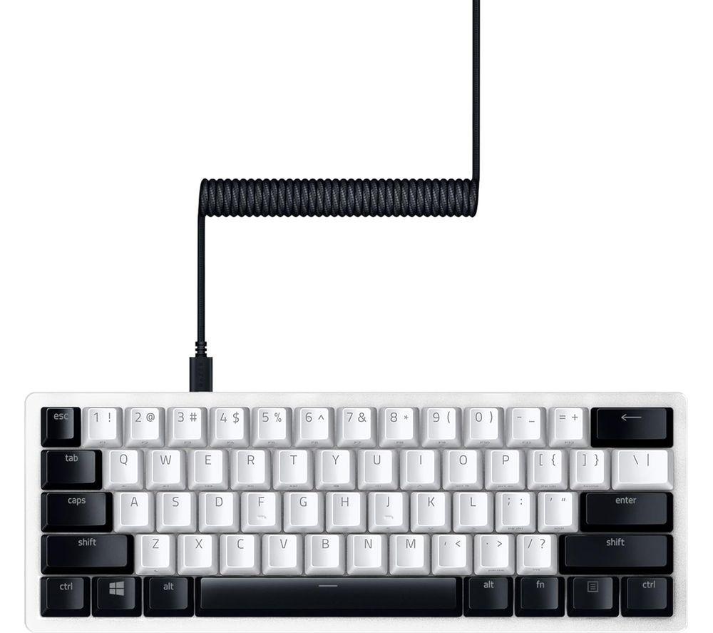 RAZER PBT Keycaps & Coiled Cable - UK/US Layout, Classic Black