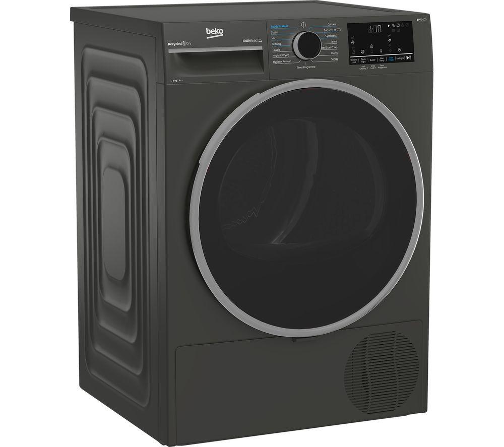 BEKO Pro Ironfinish B5T49231IG 9 kg Heat Pump Tumble Dryer - Graphite image number 3 of 4
