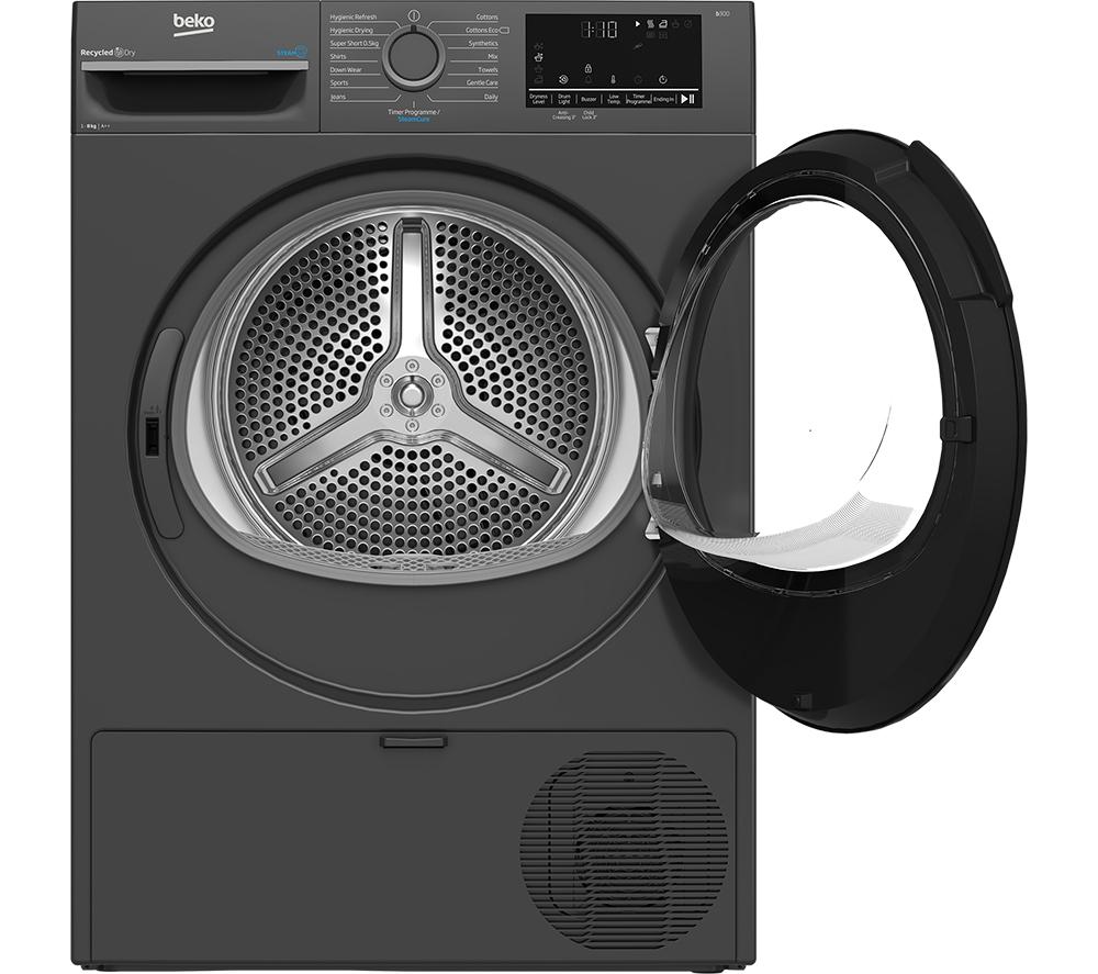 BEKO Pro BM3T3833A 8 kg Heat Pump Tumble Dryer - Anthracite image number 2 of 10