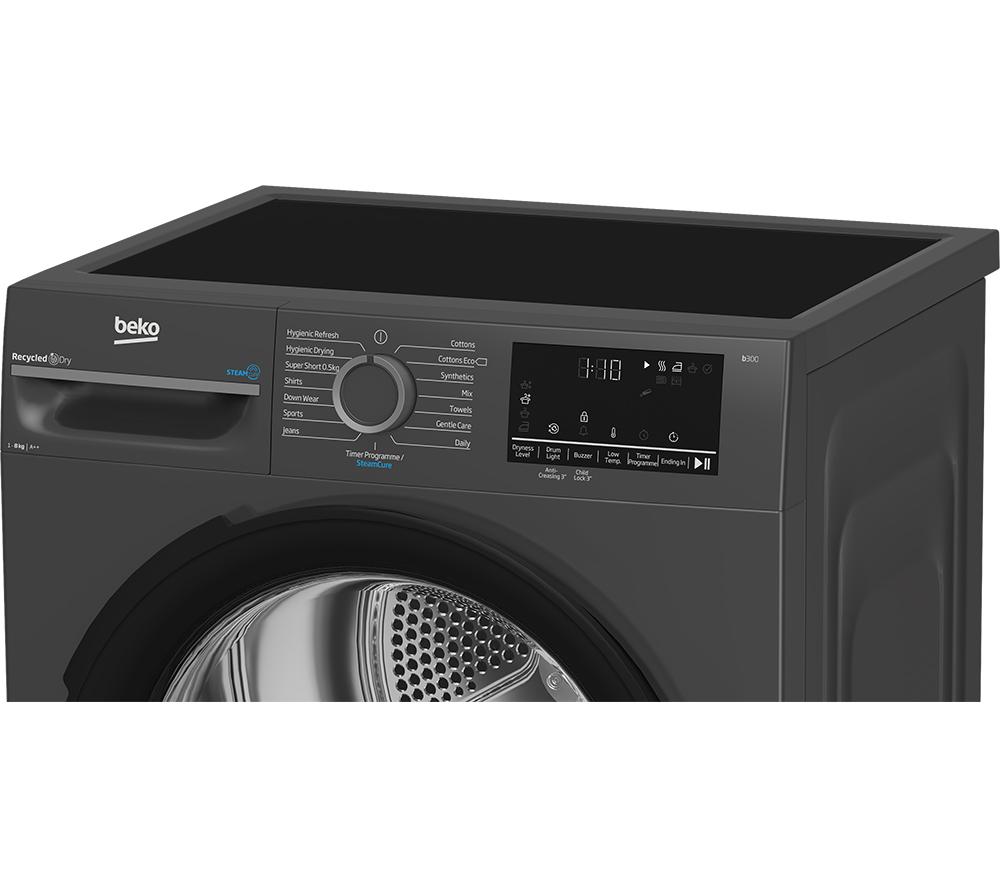 BEKO Pro BM3T3833A 8 kg Heat Pump Tumble Dryer - Anthracite image number 4 of 10