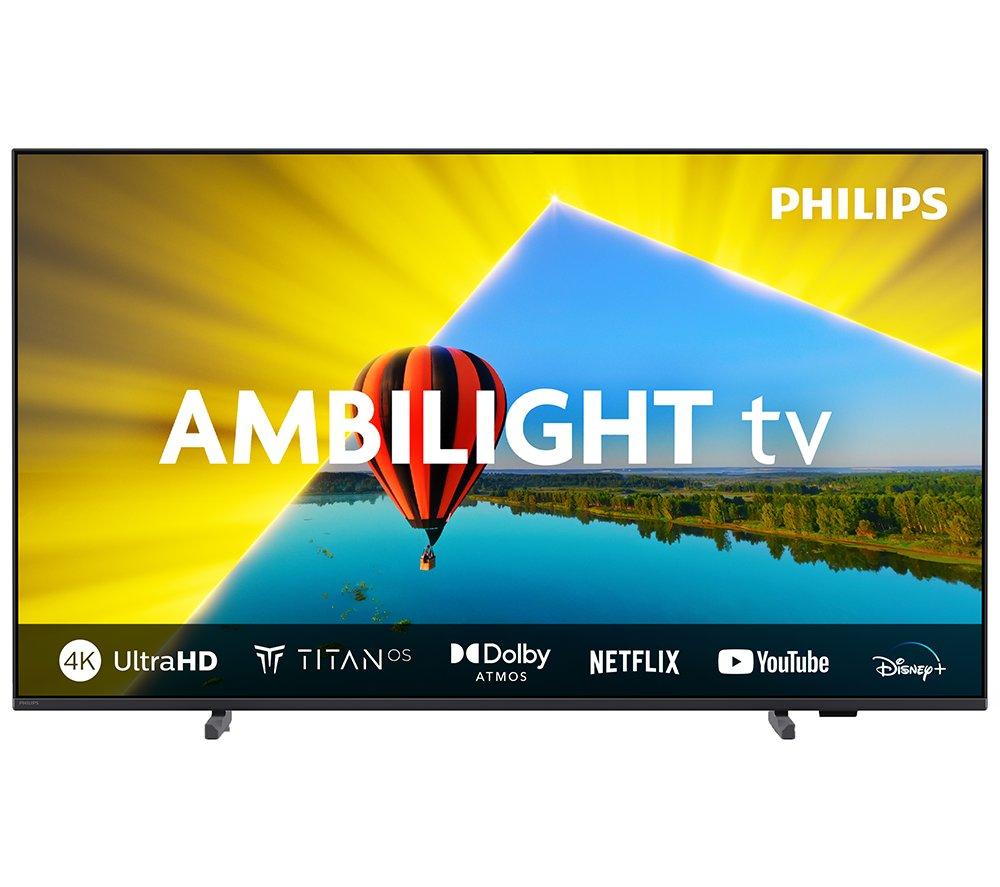 55 PHILIPS Ambilight 55PUS8079/12  Smart 4K Ultra HD HDR LED TV, Black