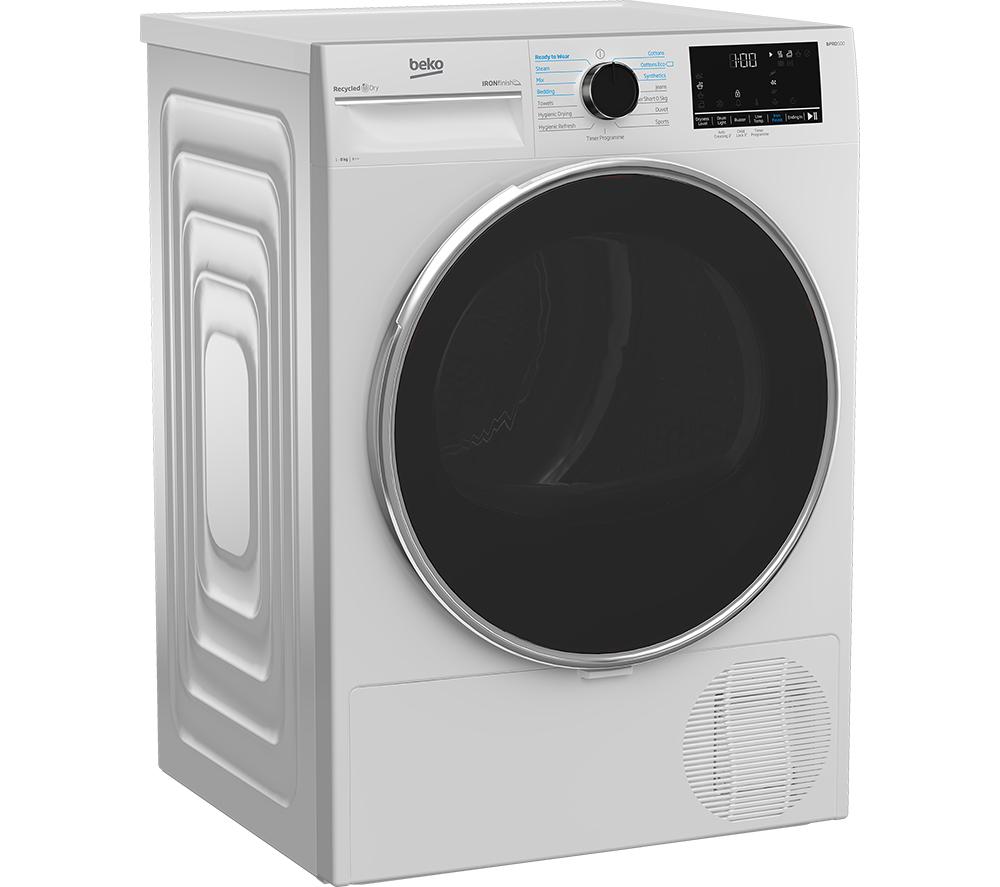 BEKO Pro Ironfinish B5T48231IW 8 kg Heat Pump Tumble Dryer - White image number 2 of 6