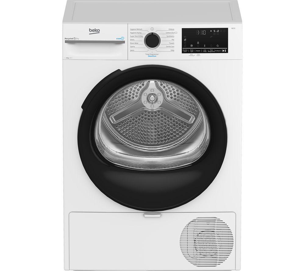 Beko SteamCure BM3T3833W 8Kg Heat Pump Tumble Dryer – White – A++ Rated