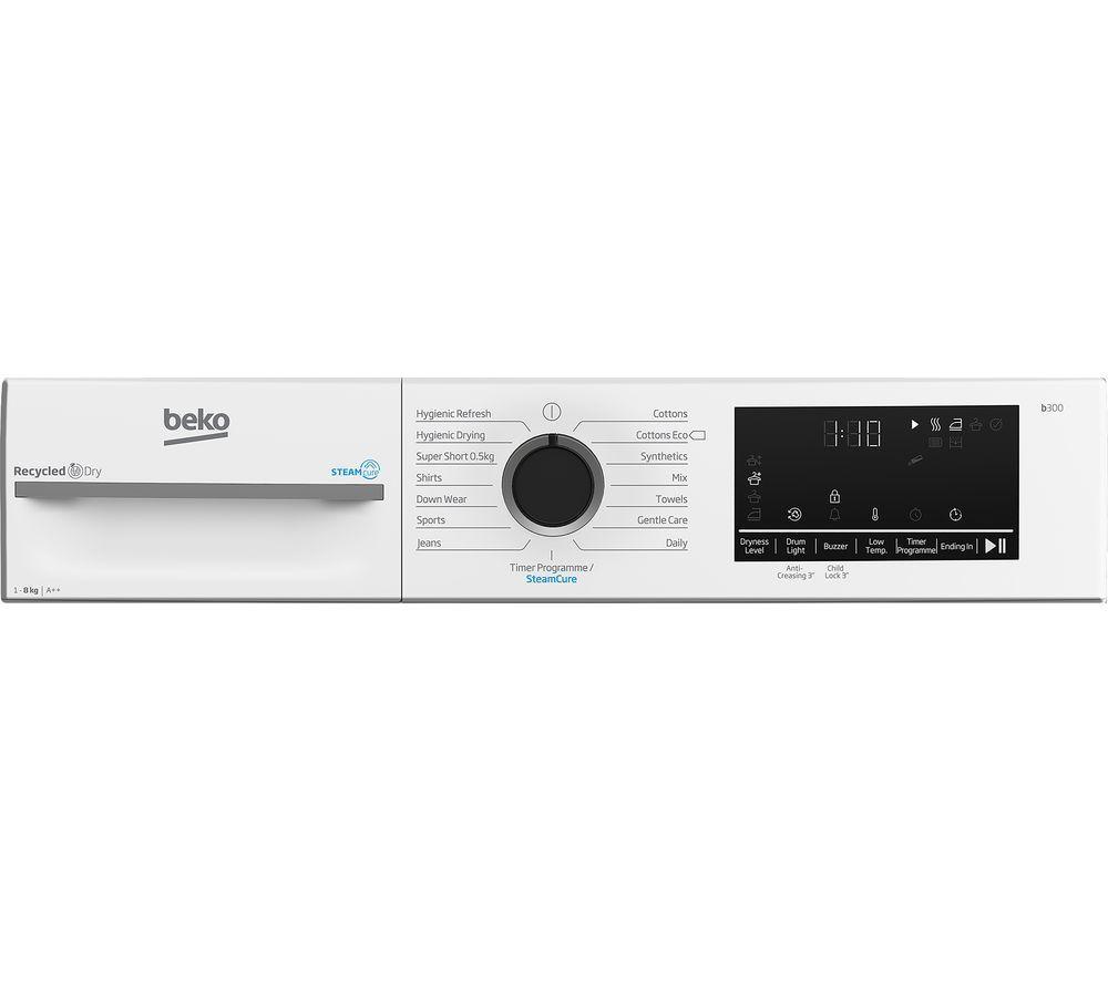BEKO Pro BM3T3833W 8 kg Heat Pump Tumble Dryer - White image number 2 of 4