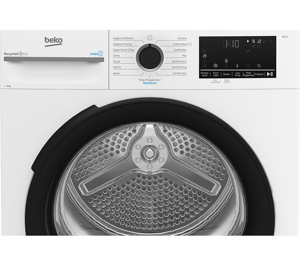 BEKO Pro BM3T3944W Heat Pump 9 kg Tumble Dryer - White image number 2 of 7