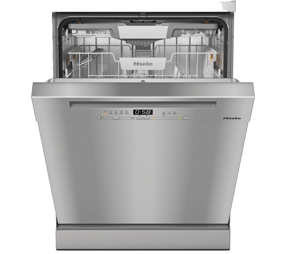 MIELE Front Active Plus G5410 SC CLST Full-size Dishwasher – Clean Steel, Silver/Grey