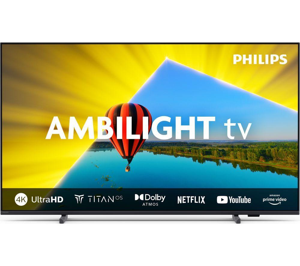 50 PHILIPS Ambilight 50PUS8079/12  Smart 4K Ultra HD HDR LED TV, Black