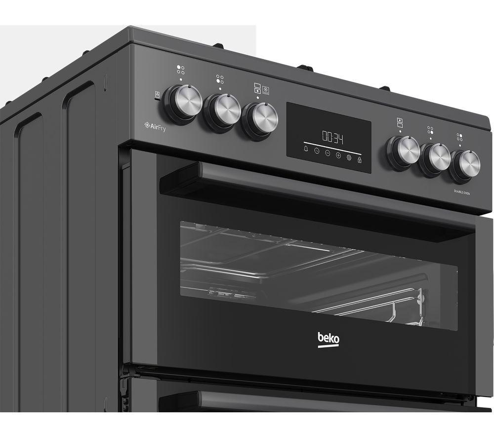 BEKO Pro AeroPerfect AirFry FDDA6272TCA 60 cm Dual Fuel Cooker - Anthracite image number 4 of 11
