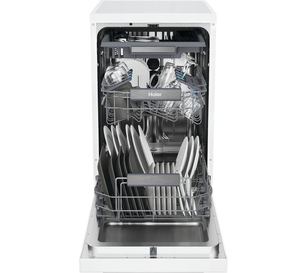 HAIER I Pro XF1C3TB1FW-80 Slimline WiFi-enabled Dishwasher - White image number 12 of 16