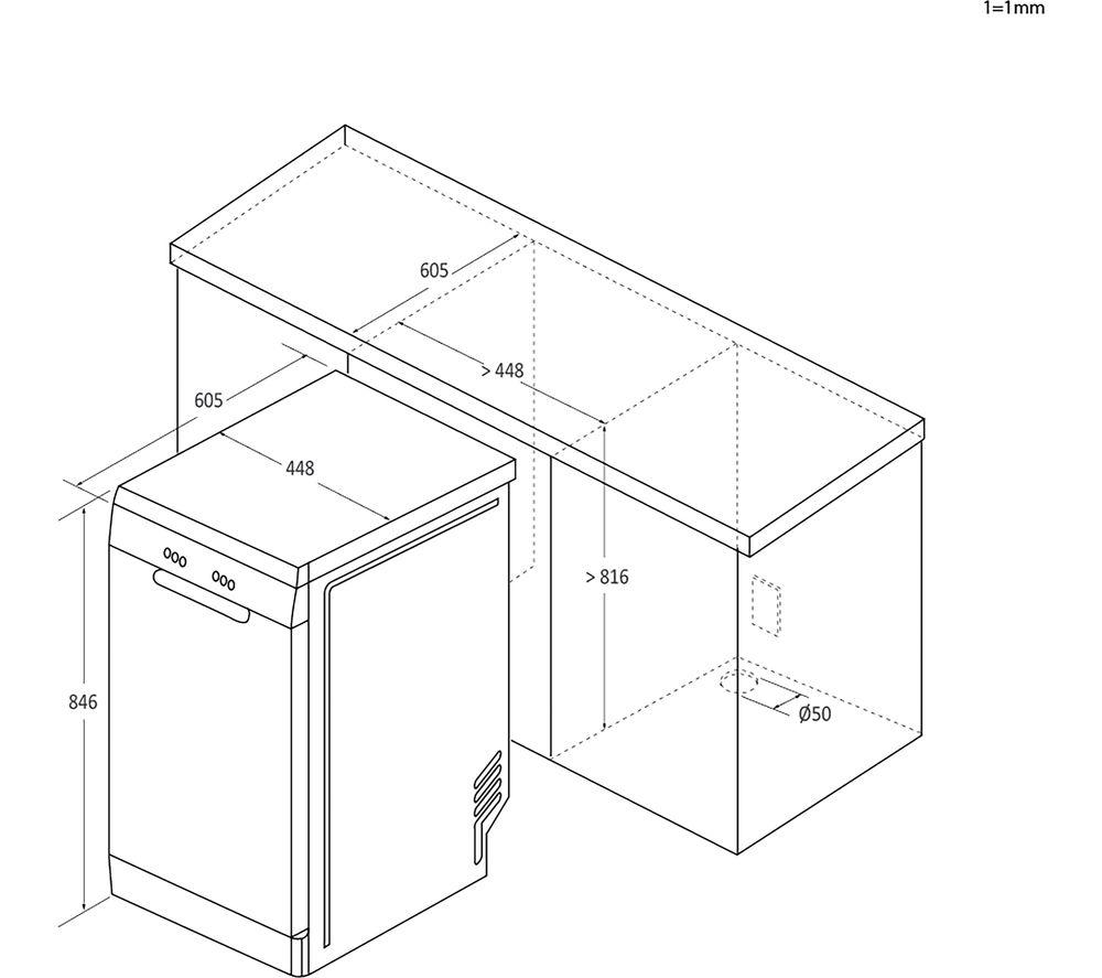 HAIER I Pro XF1C3TB1FW-80 Slimline WiFi-enabled Dishwasher - White image number 15 of 16