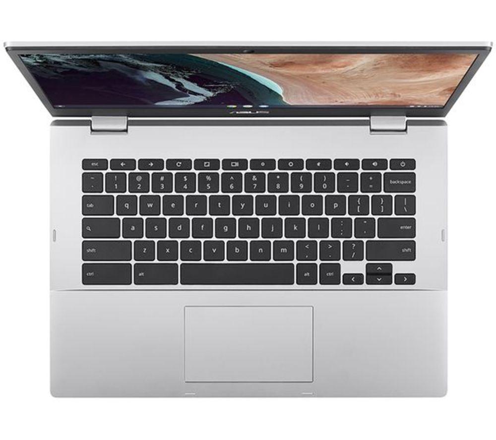 ASUS CX1 14" Refurbished Chromebook - Intel&reg; Celeron&reg;, 64 GB eMMC, Silver (Very Good Condition) image number 5 of 10