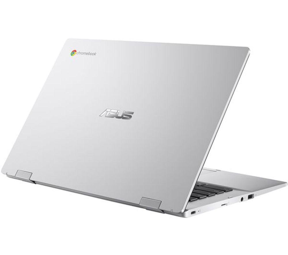 ASUS CX1 14" Refurbished Chromebook - Intel&reg; Celeron&reg;, 64 GB eMMC, Silver (Very Good Condition) image number 6 of 10