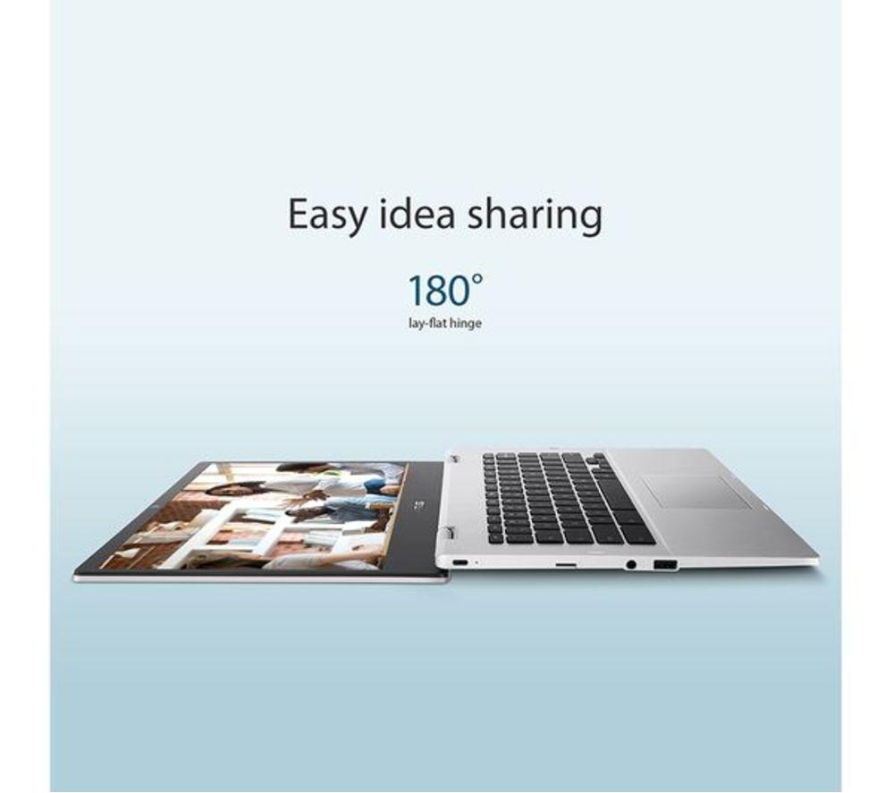 ASUS CX1 14" Refurbished Chromebook - Intel&reg; Celeron&reg;, 64 GB eMMC, Silver (Very Good Condition) image number 7 of 10