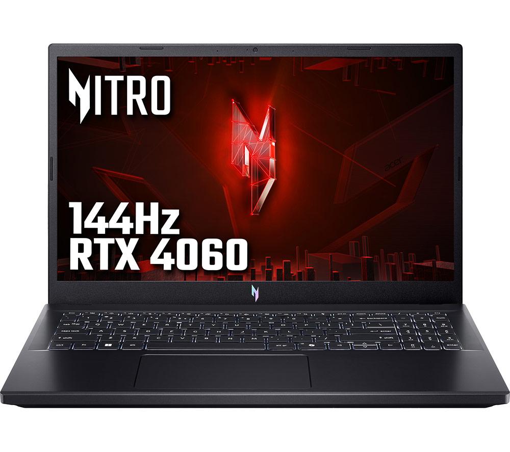 ACER Nitro V15 15.6 Gaming Laptop - AMD Ryzen 7, RTX 4060, 512 GB SSD, Black