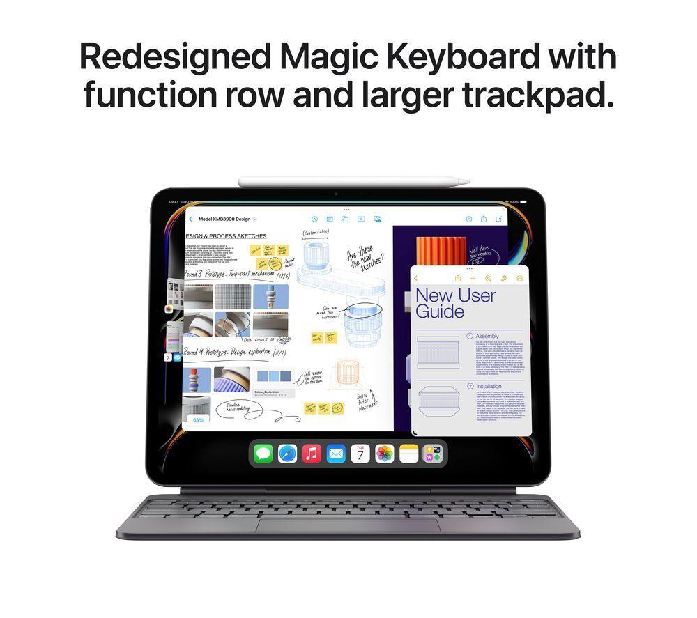 APPLE 11" iPad Pro Cellular (2024) - 1 TB, Silver, Nano-texture display image number 8 of 11