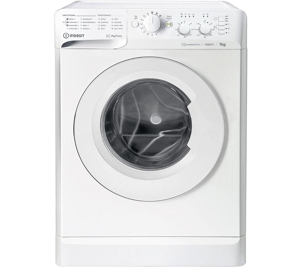 INDESIT Water Balance MTWC 71485 W UK 7 kg 1400 Spin Washing Machine - White, White