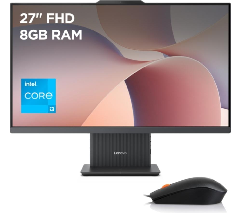 LENOVO IdeaCentre AIO 27" All-in-One PC - Intel&reg; Core&trade; i3, 512 GB SSD, Grey image number 10 of 11