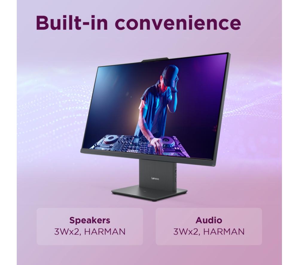 LENOVO IdeaCentre AIO 23.8" All-in-One PC - AMD Ryzen 5, 512 GB SSD, Grey image number 9 of 11