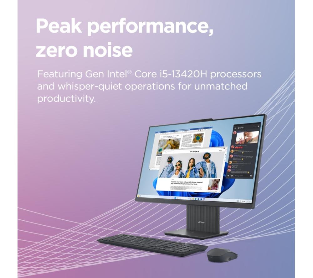 LENOVO IdeaCentre AIO 27" All-in-One PC - Intel&reg; Core&trade; i5, 512 GB SSD, Grey image number 4 of 12