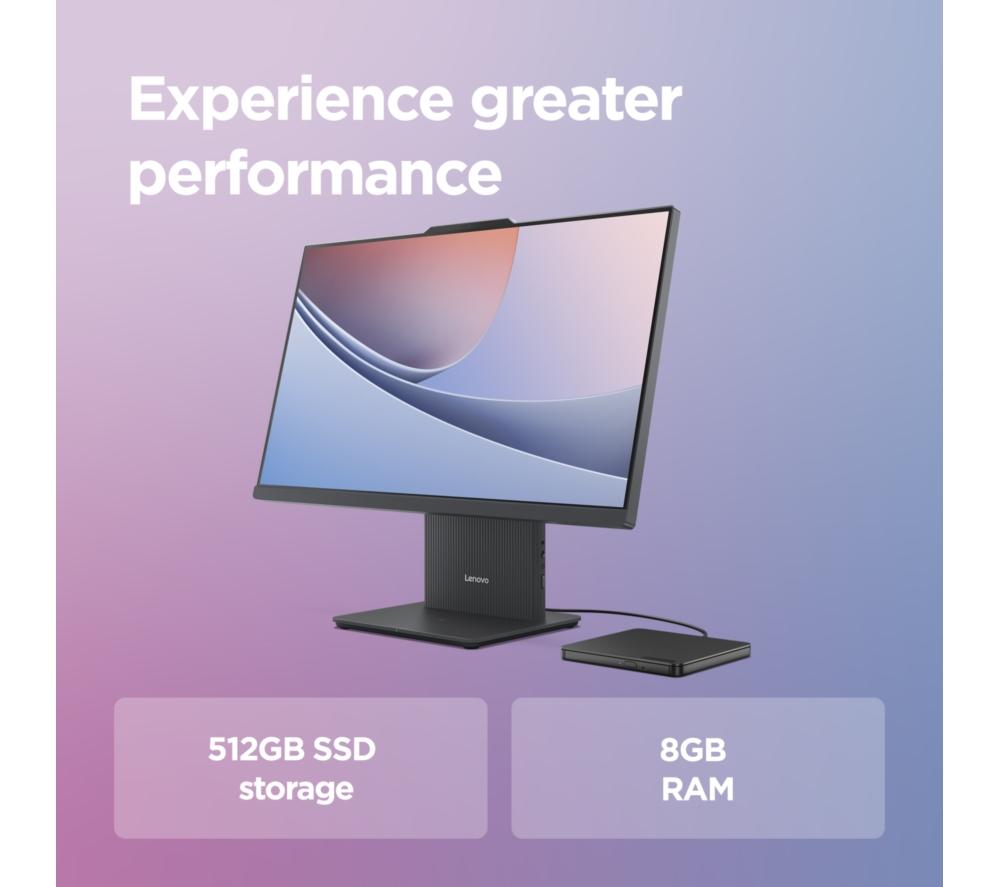 LENOVO IdeaCentre AIO 23.8" All-in-One PC - Intel&reg; Core&trade; i5, 512 GB SSD, Grey image number 9 of 12