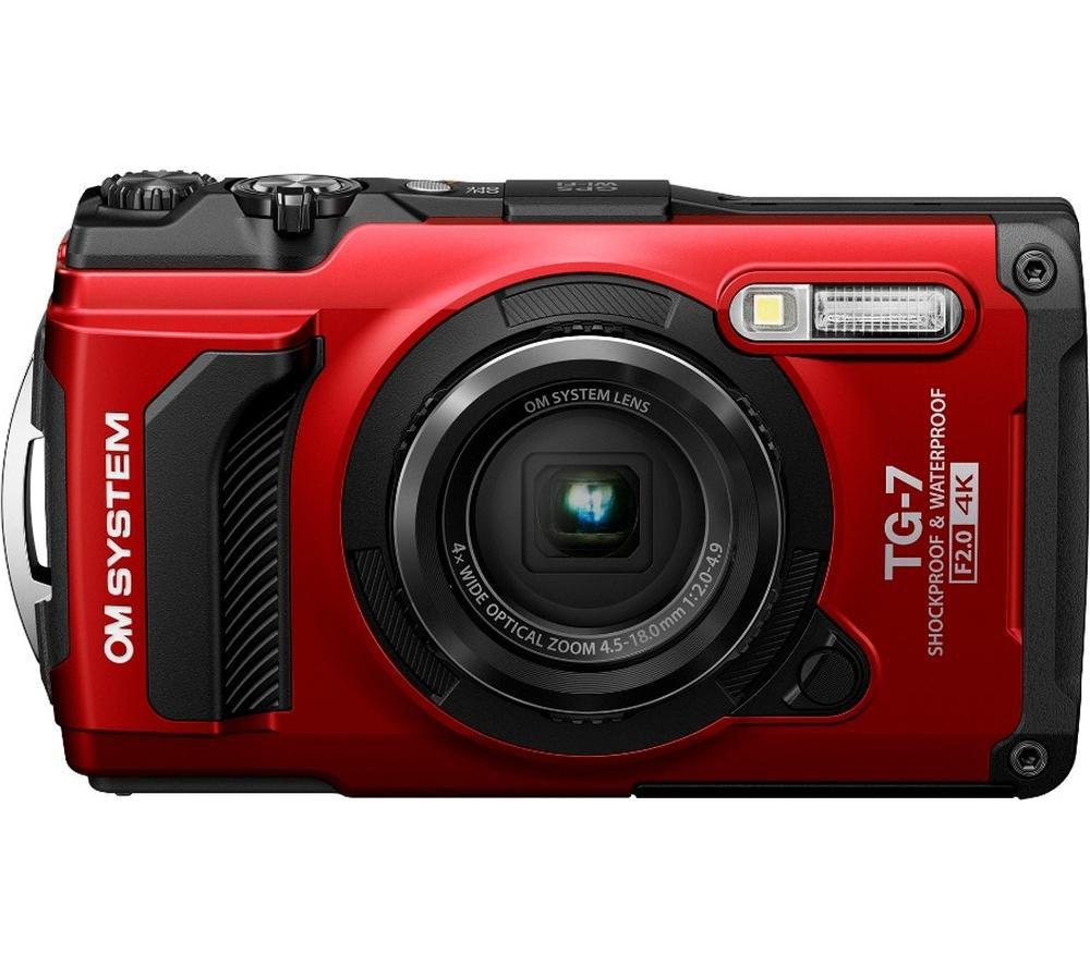Om System Tough Tg-7 Digital Camera - Red, Red