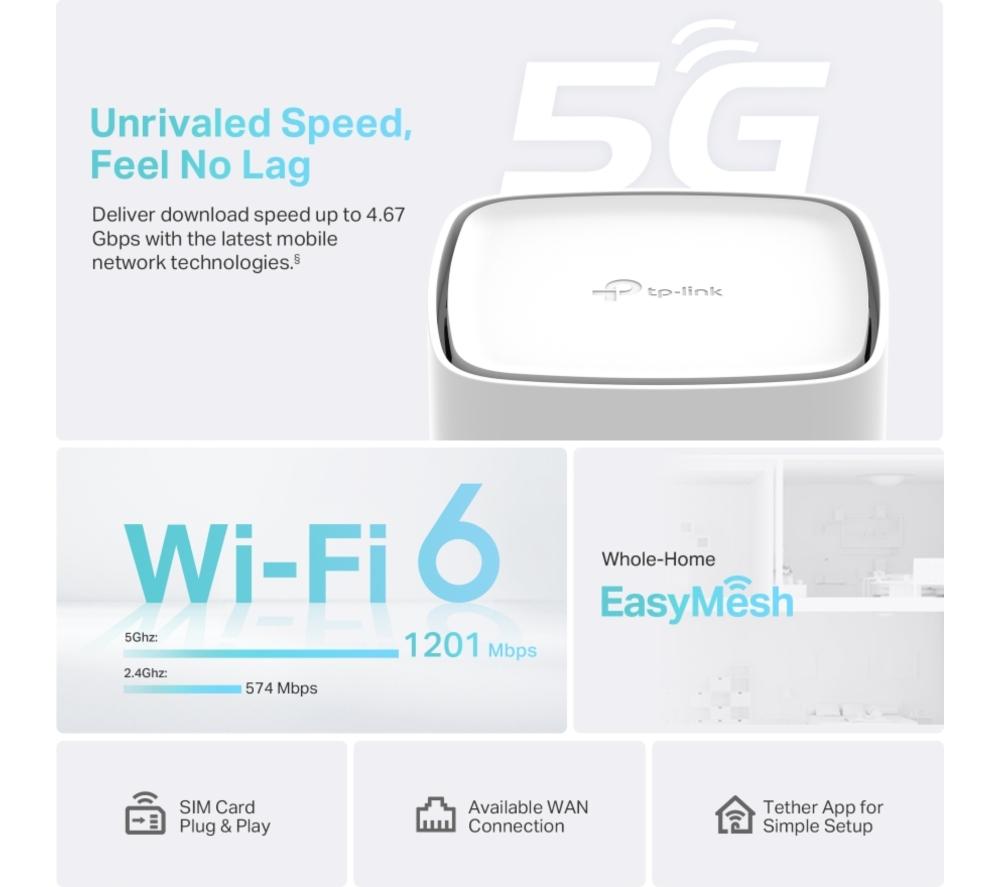 TP-LINK Archer NX200 WiFi 5G Router - AX 1800, Dual-band image number 3 of 8