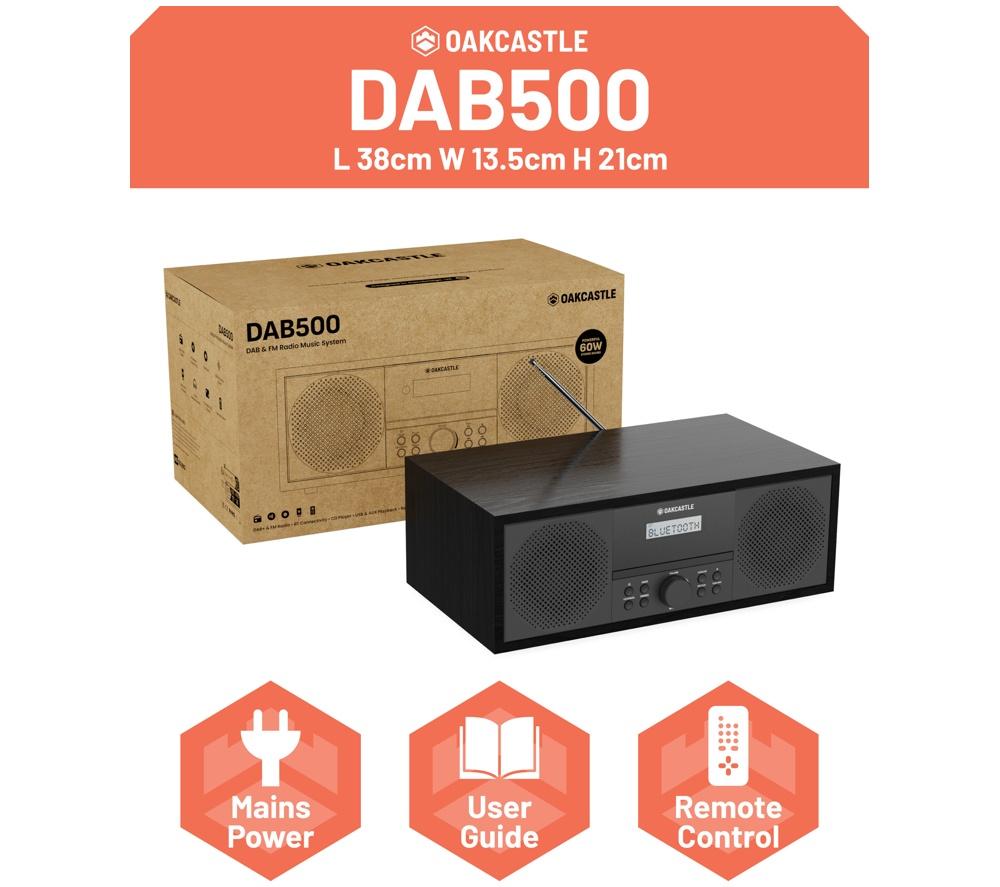 OAKCASTLE DAB500 Bluetooth All-in-One DAB+ CD Player - Black image number 7 of 7