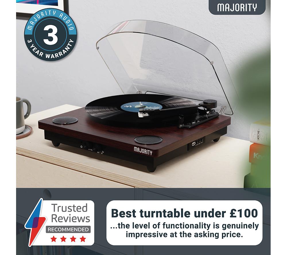 MAJORITY Moto Bluetooth Turntable - Walnut image number 3 of 8