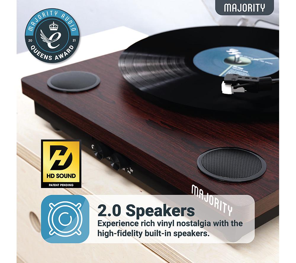 MAJORITY Moto Bluetooth Turntable - Walnut image number 4 of 8
