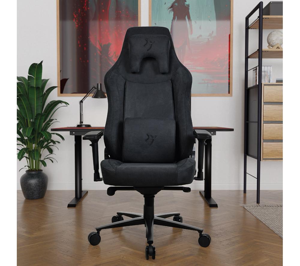 AROZZI Vernazza XL Supersoft Fabric Gaming Chair - Black image number 4 of 7