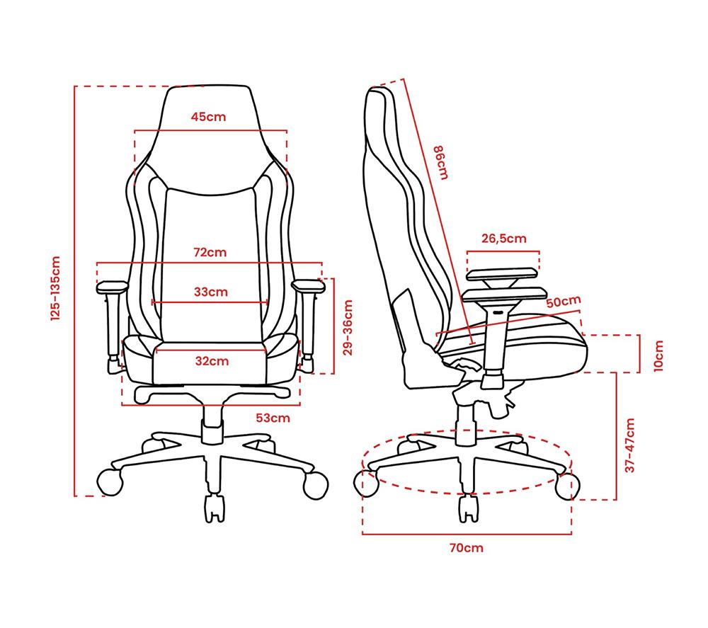 AROZZI Vernazza XL Supersoft Fabric Gaming Chair - Black image number 6 of 7