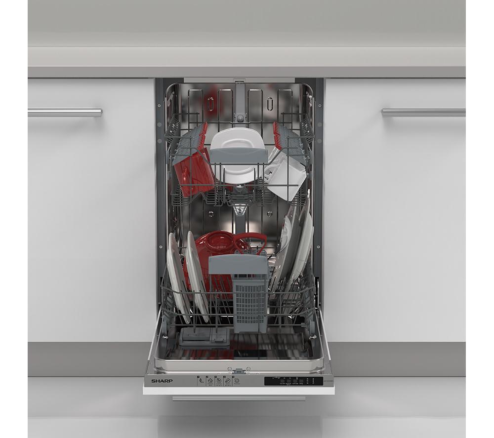 SHARP QW-NS14I49EX-EN Slimline Fully Integrated Dishwasher image number 8 of 13