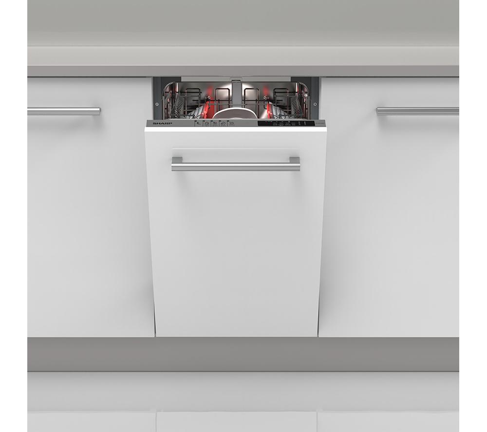 SHARP QW-NS14I49EX-EN Slimline Fully Integrated Dishwasher image number 9 of 13