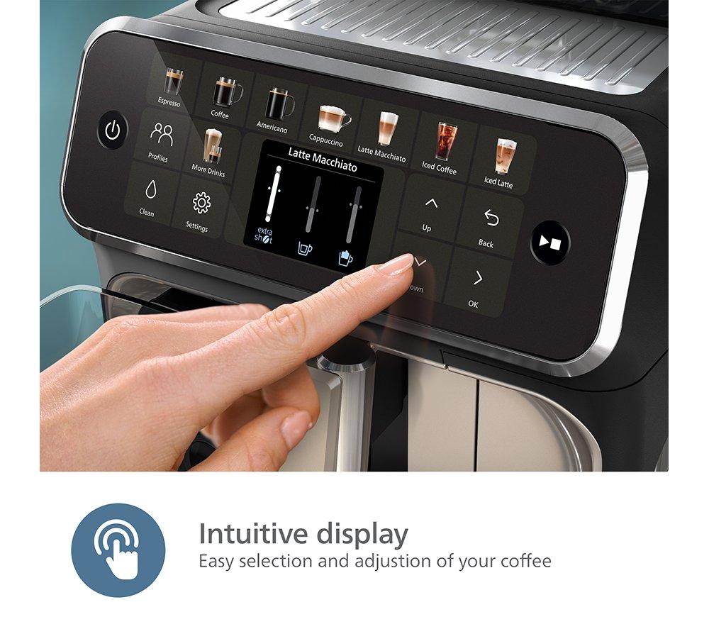 PHILIPS Series 5500 LatteGo EP5546/70 Bean to Cup Coffee Machine - Silver and Black image number 8 of 13