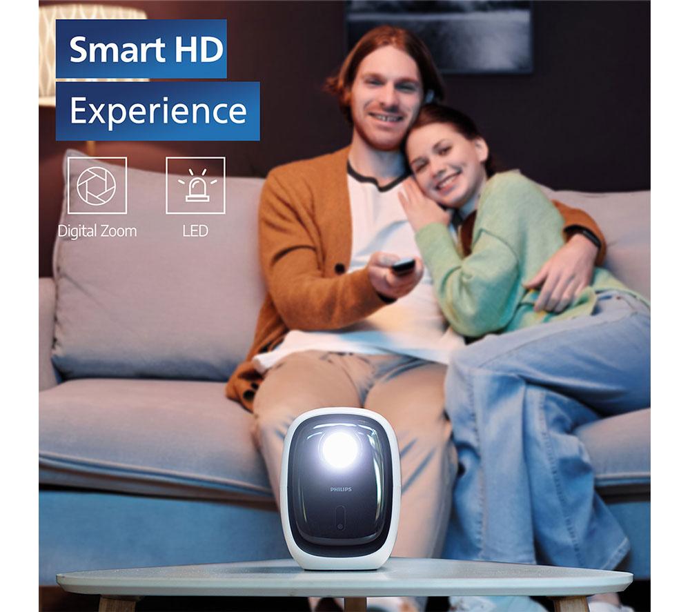 PHILIPS NeoPix 130 Smart HD Ready Home Cinema Projector - Arctic White image number 9 of 9