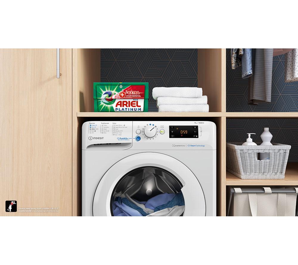 INDESIT Innex Steam Push&Go BDE 96436 KV UK 9 kg Washer Dryer - Black image number 5 of 13