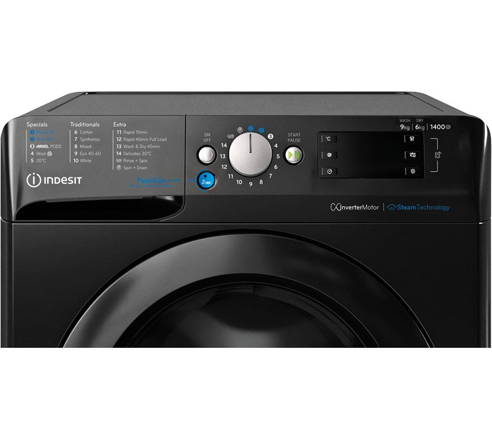 INDESIT Innex Steam Push&Go BDE 96436 KV UK 9 kg Washer Dryer - Black image number 7 of 13