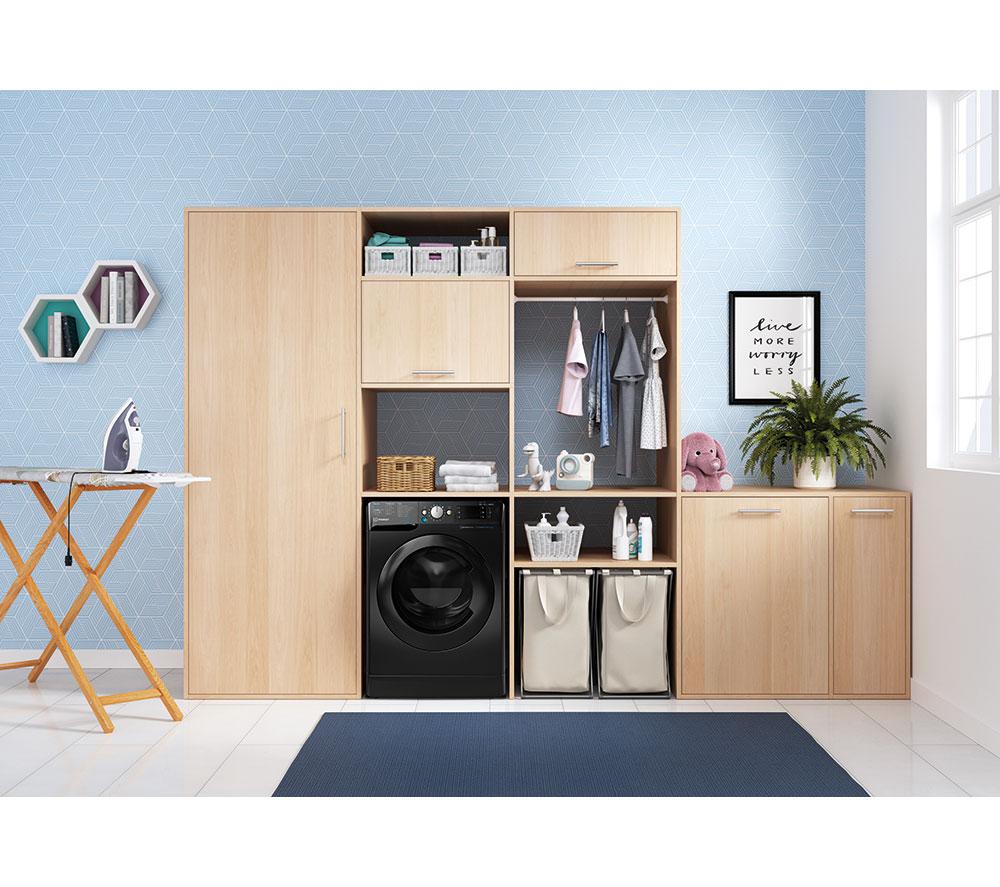 INDESIT Innex Steam Push&Go BDE 96436 KV UK 9 kg Washer Dryer - Black image number 13 of 13