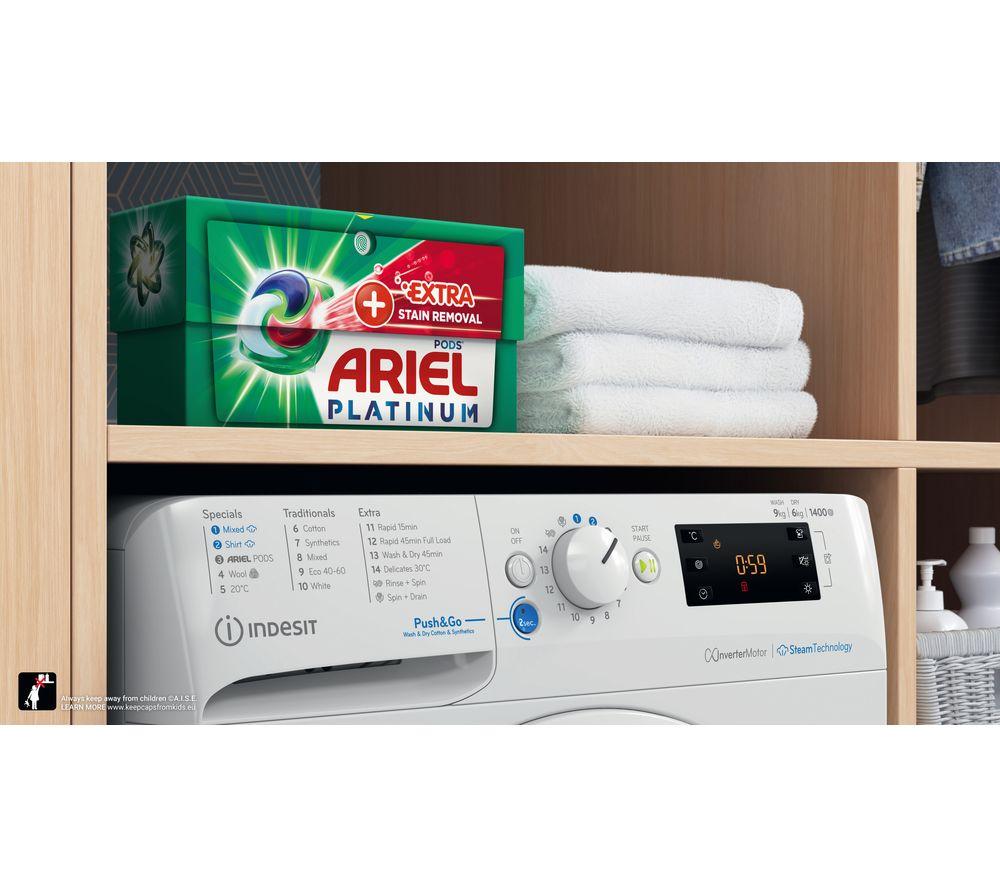 INDESIT Steam Push&Go BDE 96436 WV UK 9 kg Washer Dryer - White image number 9 of 10