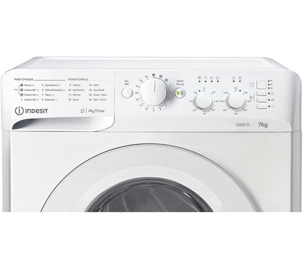 INDESIT Water Balance+ MTWC 71252 W UK 7 kg 1200 Spin Washing Machine - White image number 3 of 8